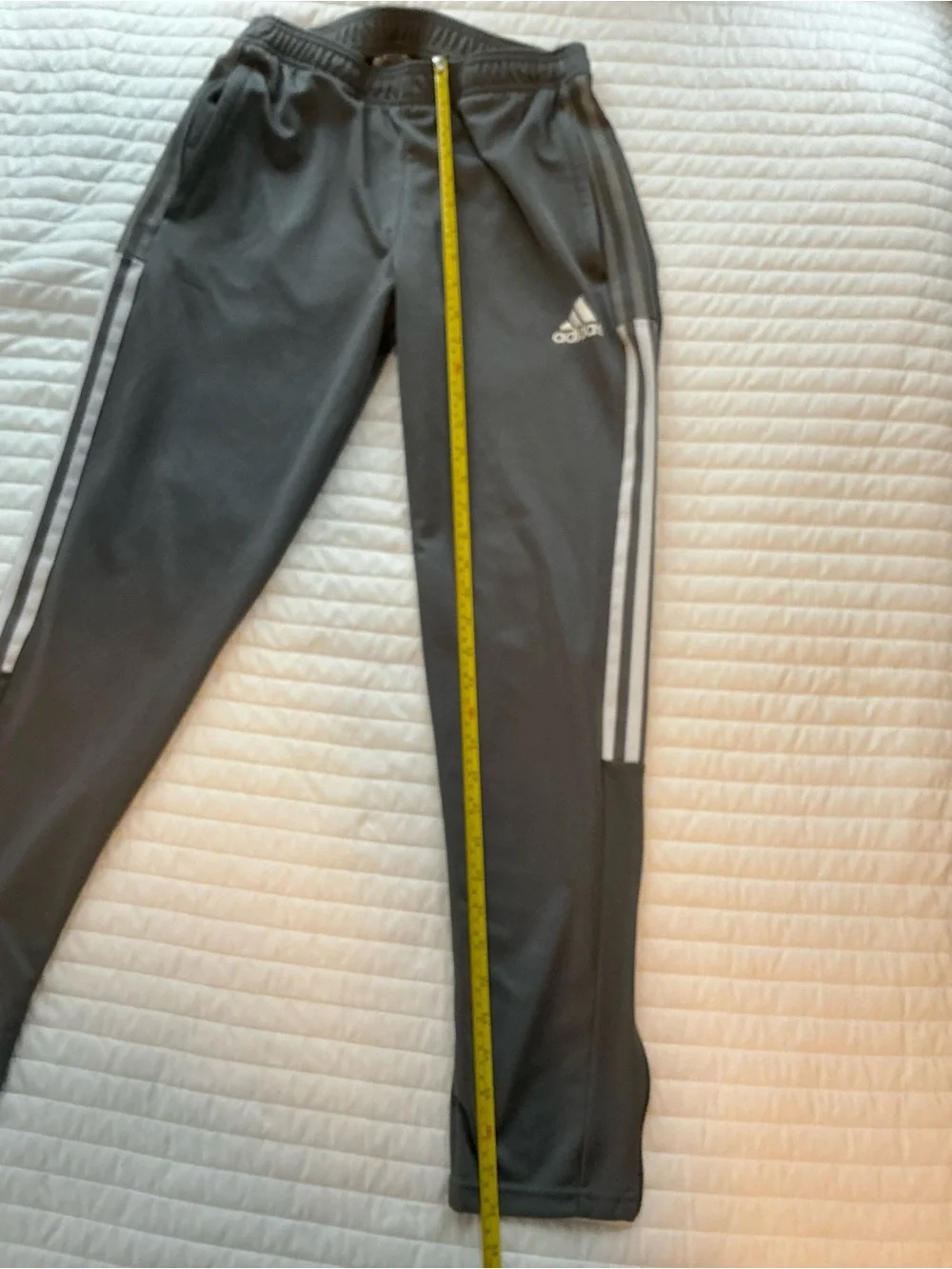 adidas Black Jogger Pants with White Side Stripes and Logo